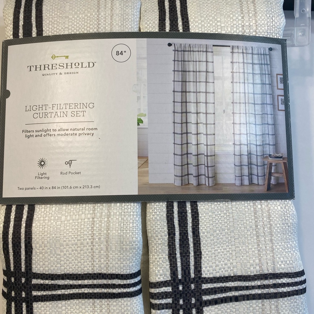 Brand new Threshold  curtains (target brand)